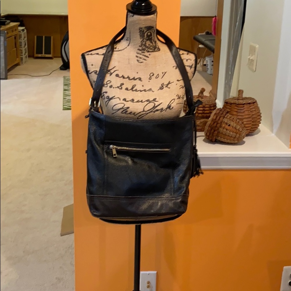Leather hobo bag